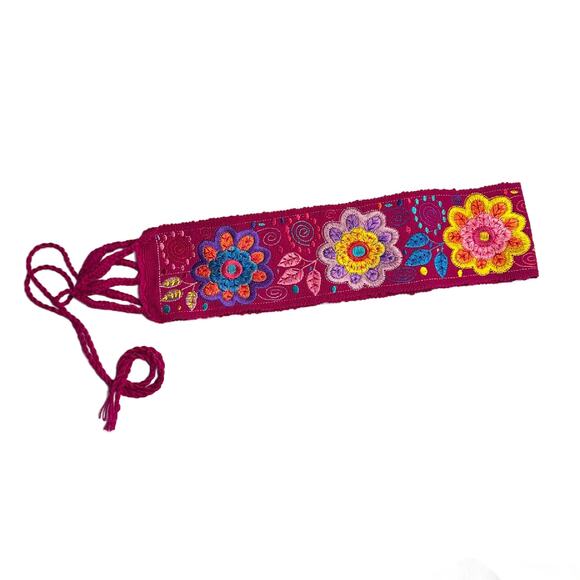 Mexican Folkloric belt day of the dead 5 de Mayo colorfull mexico todo corazon - Picture 3 of 4